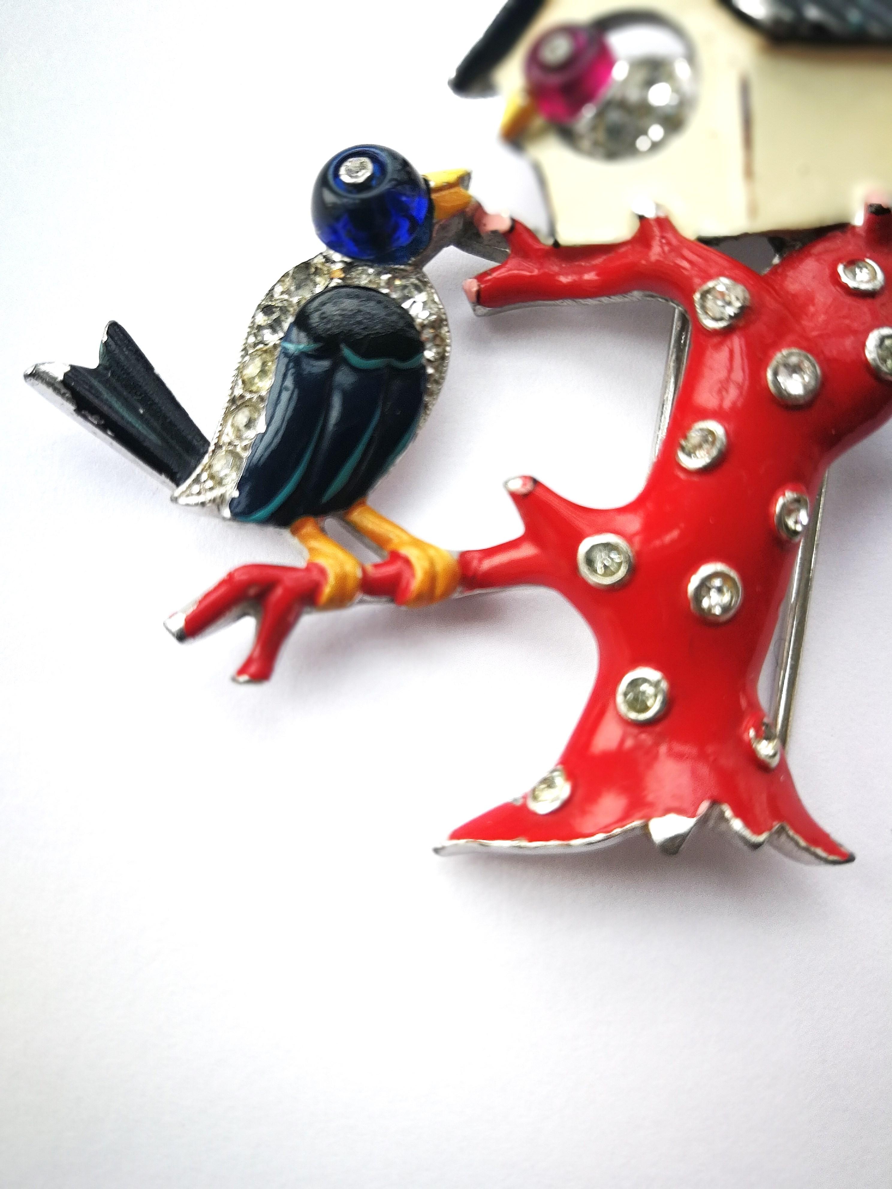 trifari bird brooch