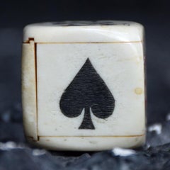 Rare English 19th Century Scrimshaw Sailors Gaming Dice Game