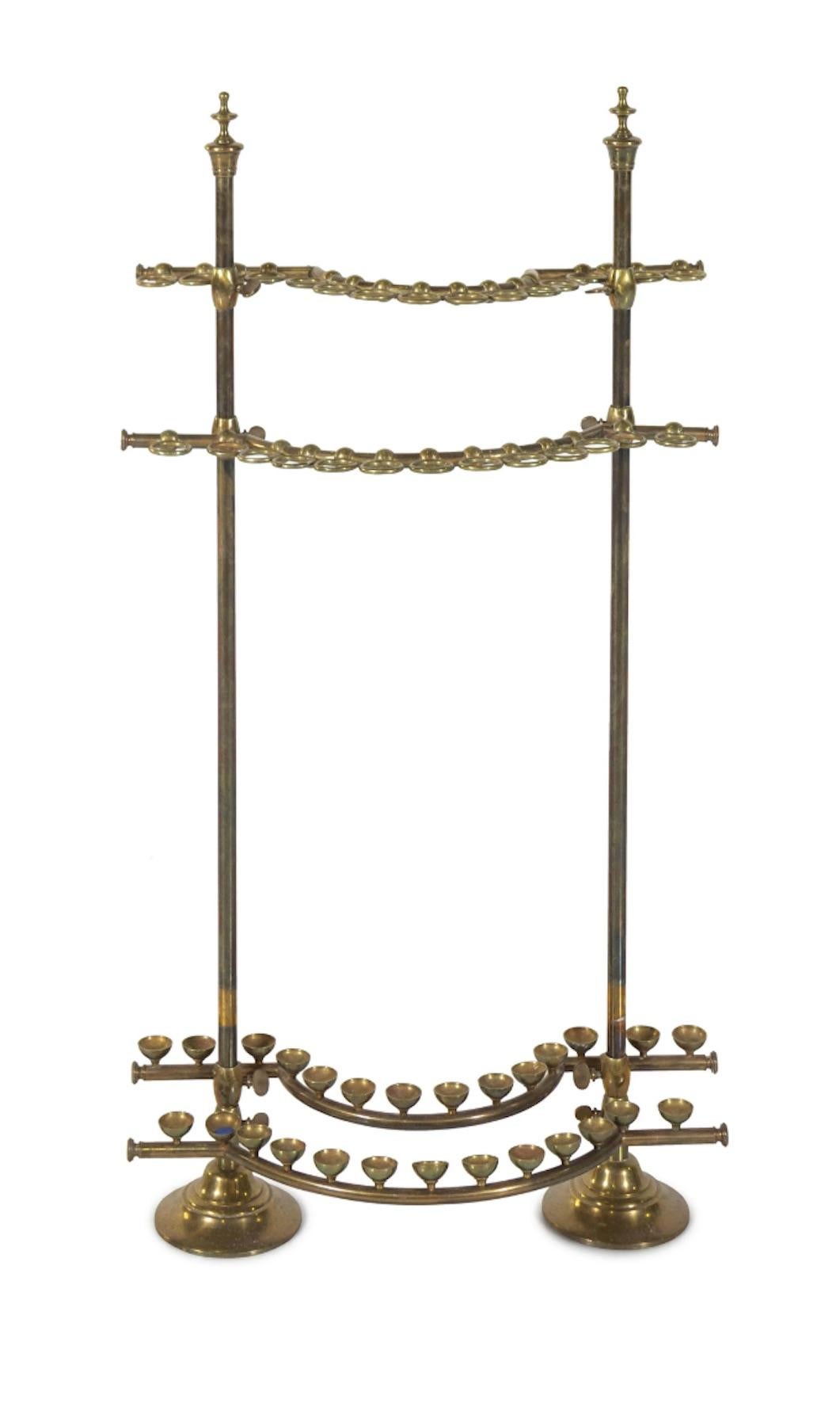 Georgian Rare English Brass Cane Stand 19th Century, Shown with the Colletion of Canes For Sale