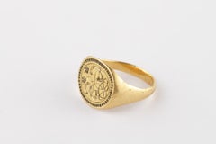 A Rare English High-Carat Gold Signet Ring