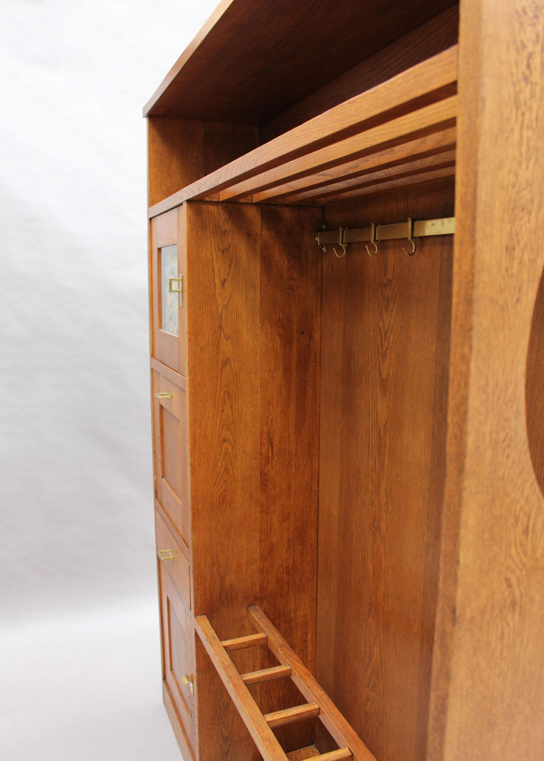 Rare Entryway Coat, Umbrella and Storage Cabinet by Francis Jourdain 3