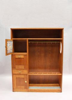 Rare Entryway Coat, Umbrella and Storage Cabinet by Francis Jourdain