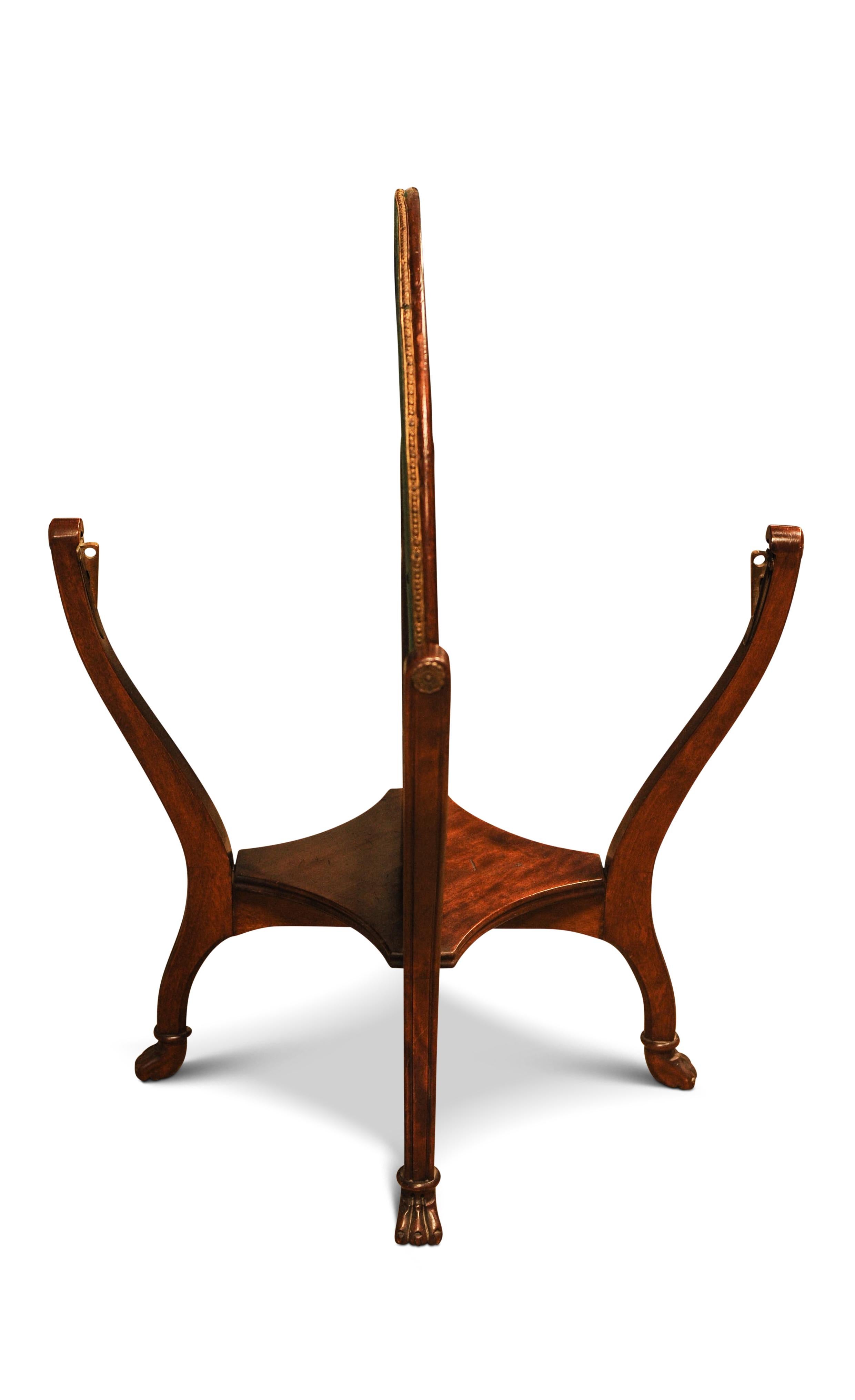 Brass A Rare Example 19th Century, Empire, Regency Card Table, With Reversible Top For Sale
