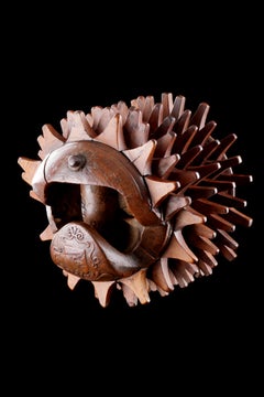 A Rare Example of a Tuscan Carved Walnut ‘Bracciale’ used for ‘Pallone Col Bracc