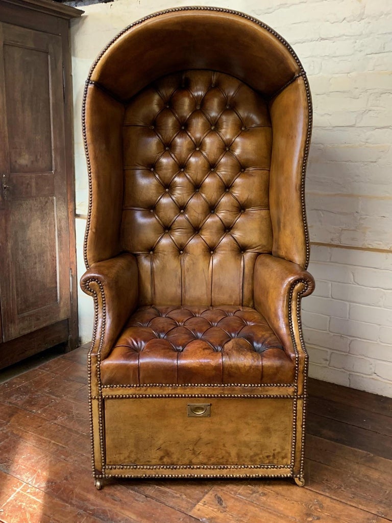A Rare and Exceptional Deep-Buttoned Chesterfield Porter's Chair