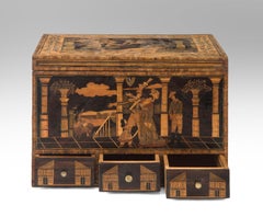 Rare Exceptional French Straw Work Box