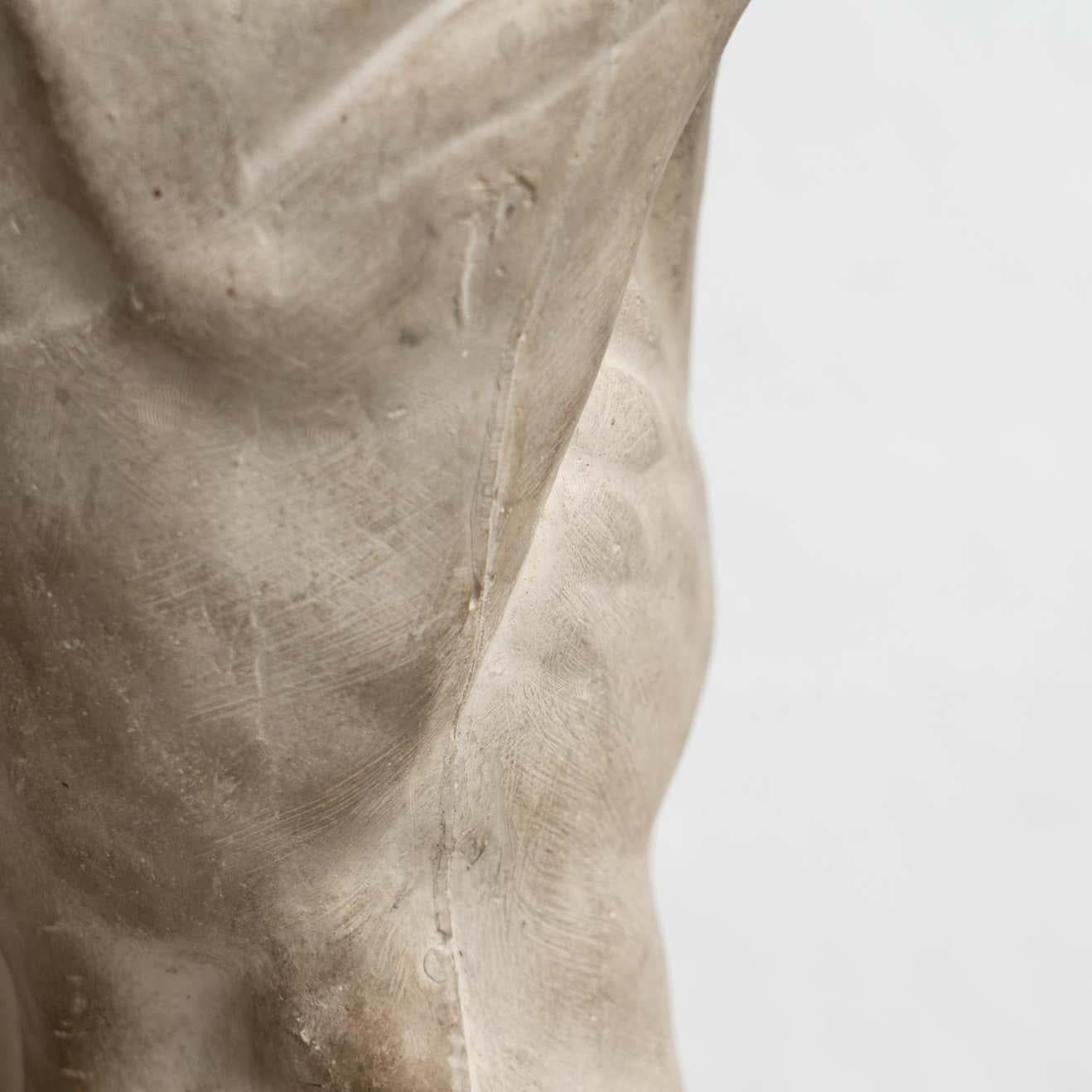 Mid-20th Century Rare Find, an Early Plaster Human Anatomy Sculpture of a Man, circa 1930