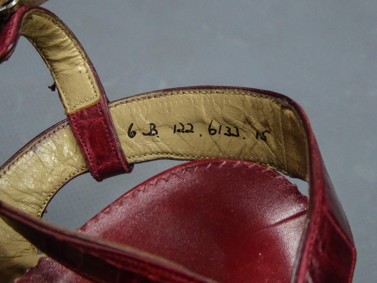 A Rare François Pair of Shoes in Leather French Circa 1935 For