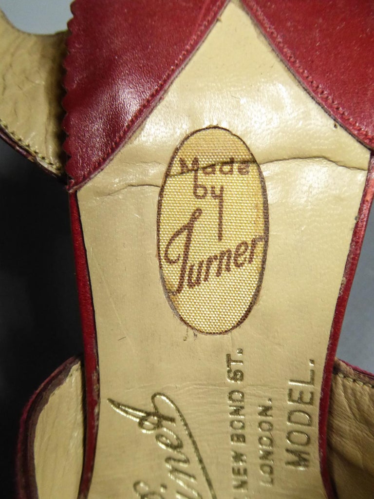 A Rare François Pair of Shoes in Leather French Circa 1935 For