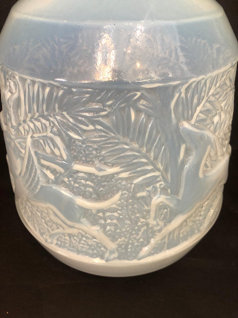 Rare French Art Deco Iridescent Glass Vase, Etling For Sale 6