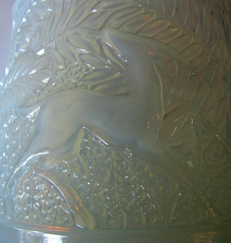 Rare French Art Deco Iridescent Glass Vase, Etling For Sale 5