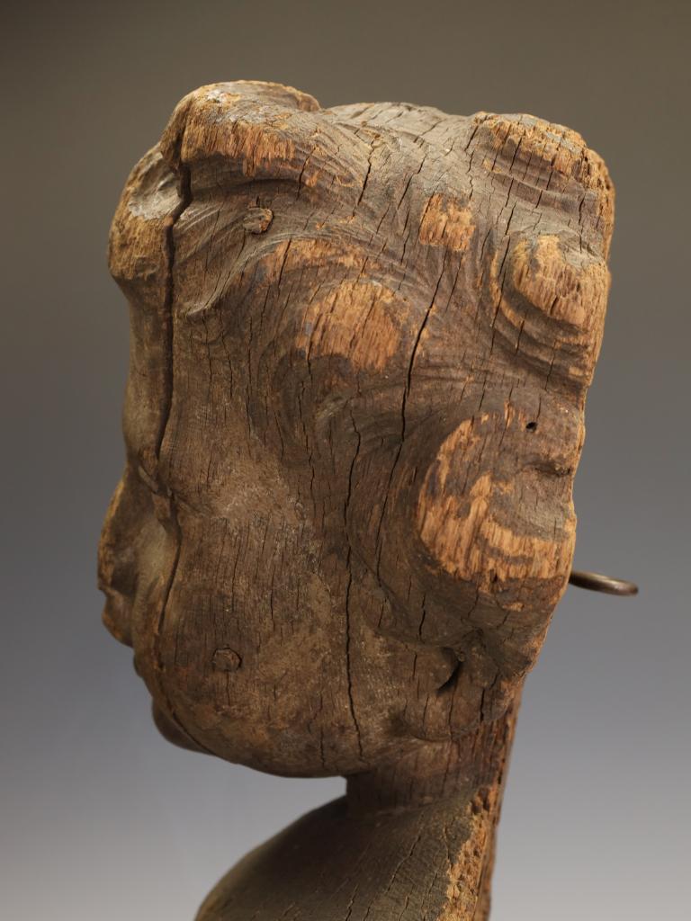 A Rare French Carved Architectural Fragment: Baroque Putto Head from Rouen Cathe For Sale 10