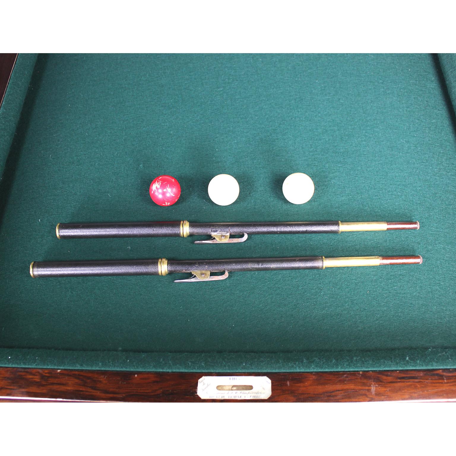 Wood Rare French Napoleon III Carom Billiard-Checkers-Draughts Card Game Table 'THIS' For Sale