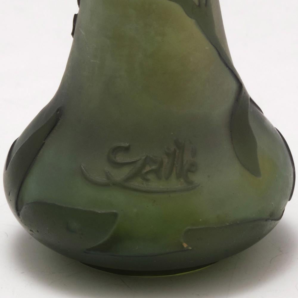 A Rare Galle Cameo Miniature Bottle Vase c1910 2
