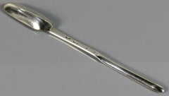 Rara cuchara para tuétano "cola de rata" de plata de ley Jorge I, Londres 1721
