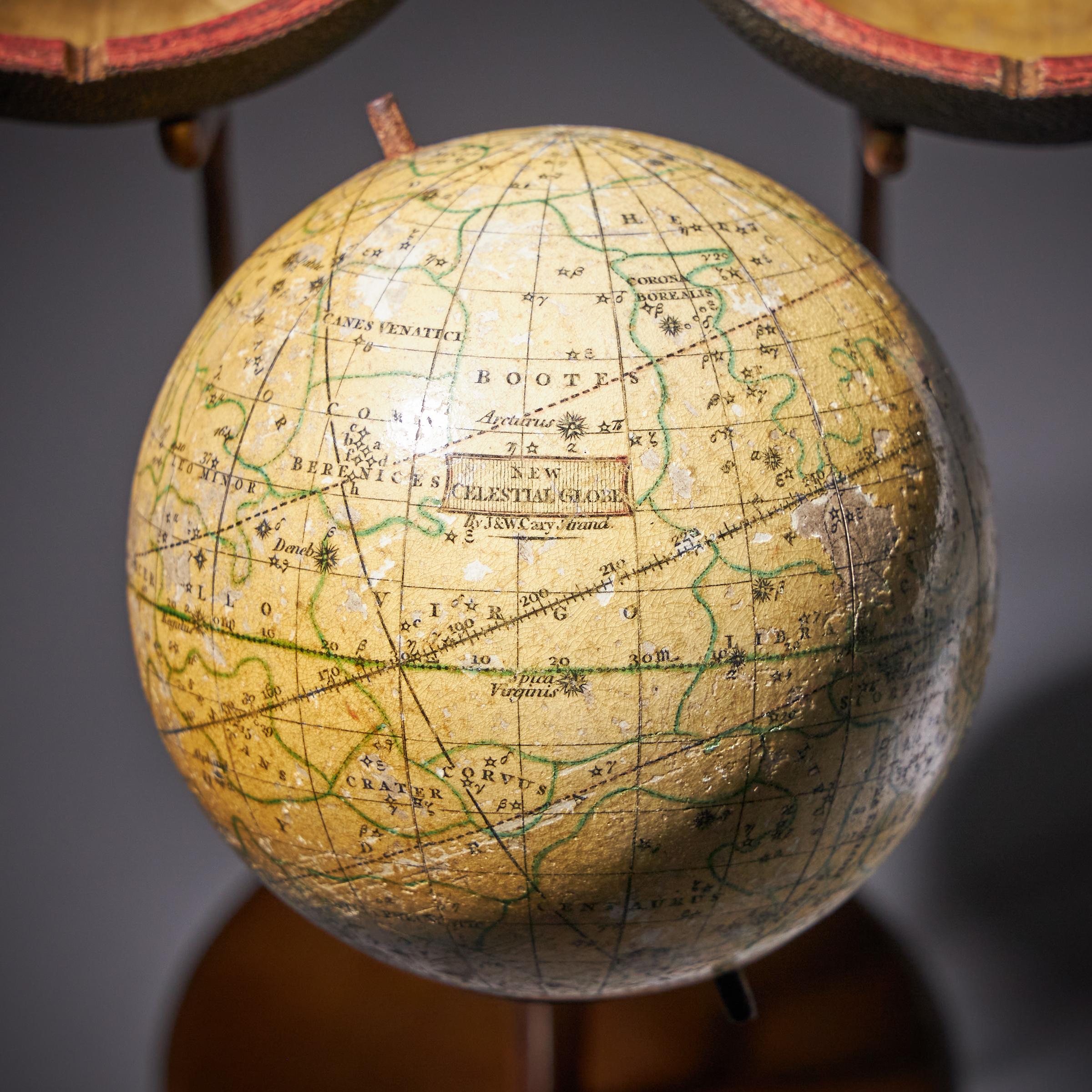 English Rare George III Celestial Pocket Globe by Cary, London For Sale