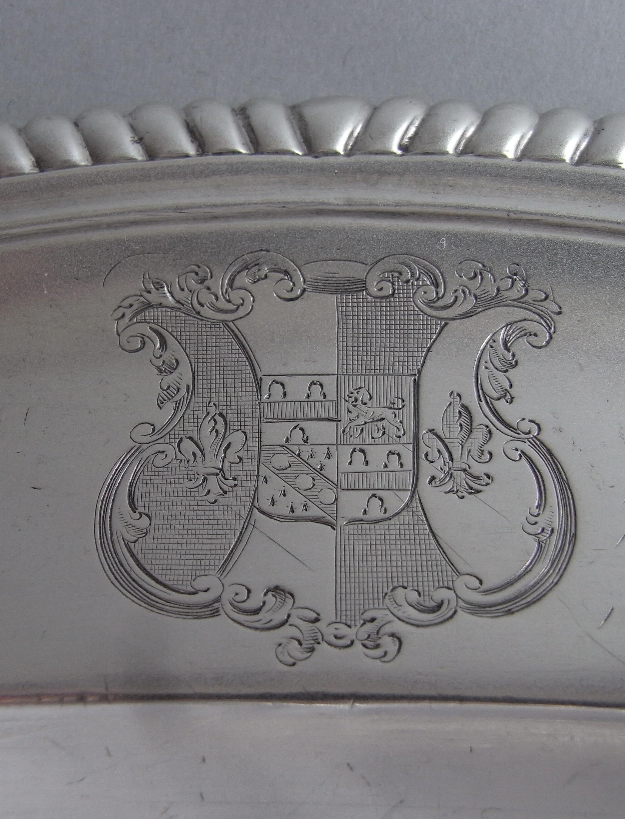 Sterling Silver Rare George III Salmon Dish Made in London in 1776 by Frederick Kandler
