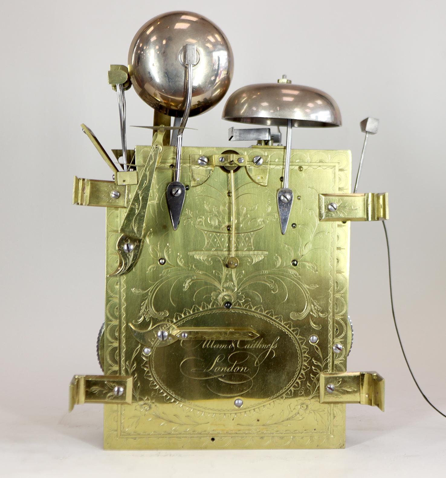 Rare horloge à console de George III à dix cloches et à carillon d'un quart d'heure, par Allam et Caithness en vente 5