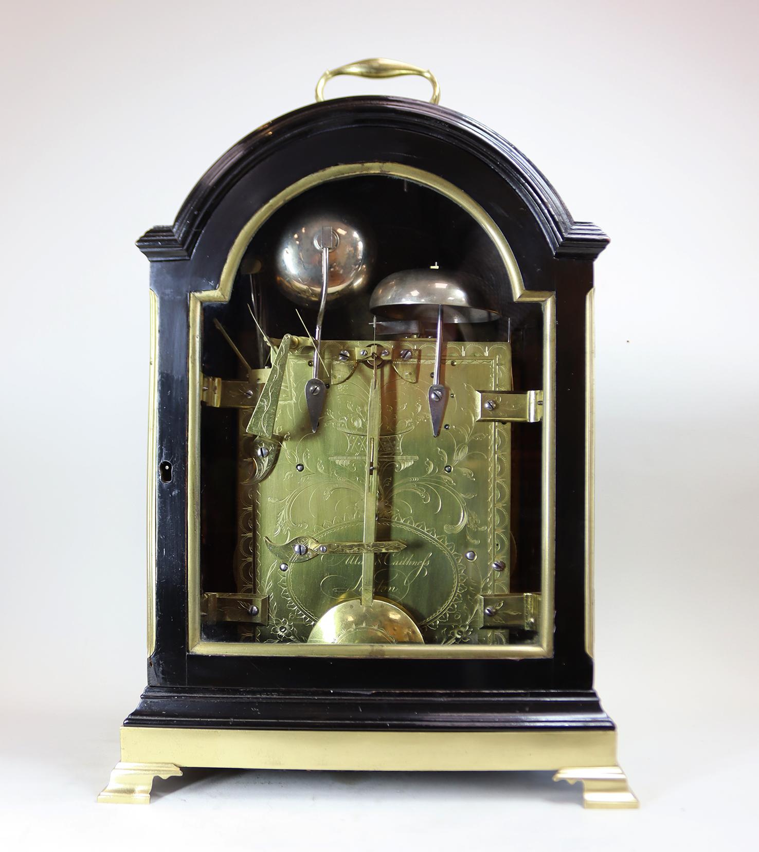 Début du XIXe siècle Rare horloge à console de George III à dix cloches et à carillon d'un quart d'heure, par Allam et Caithness en vente
