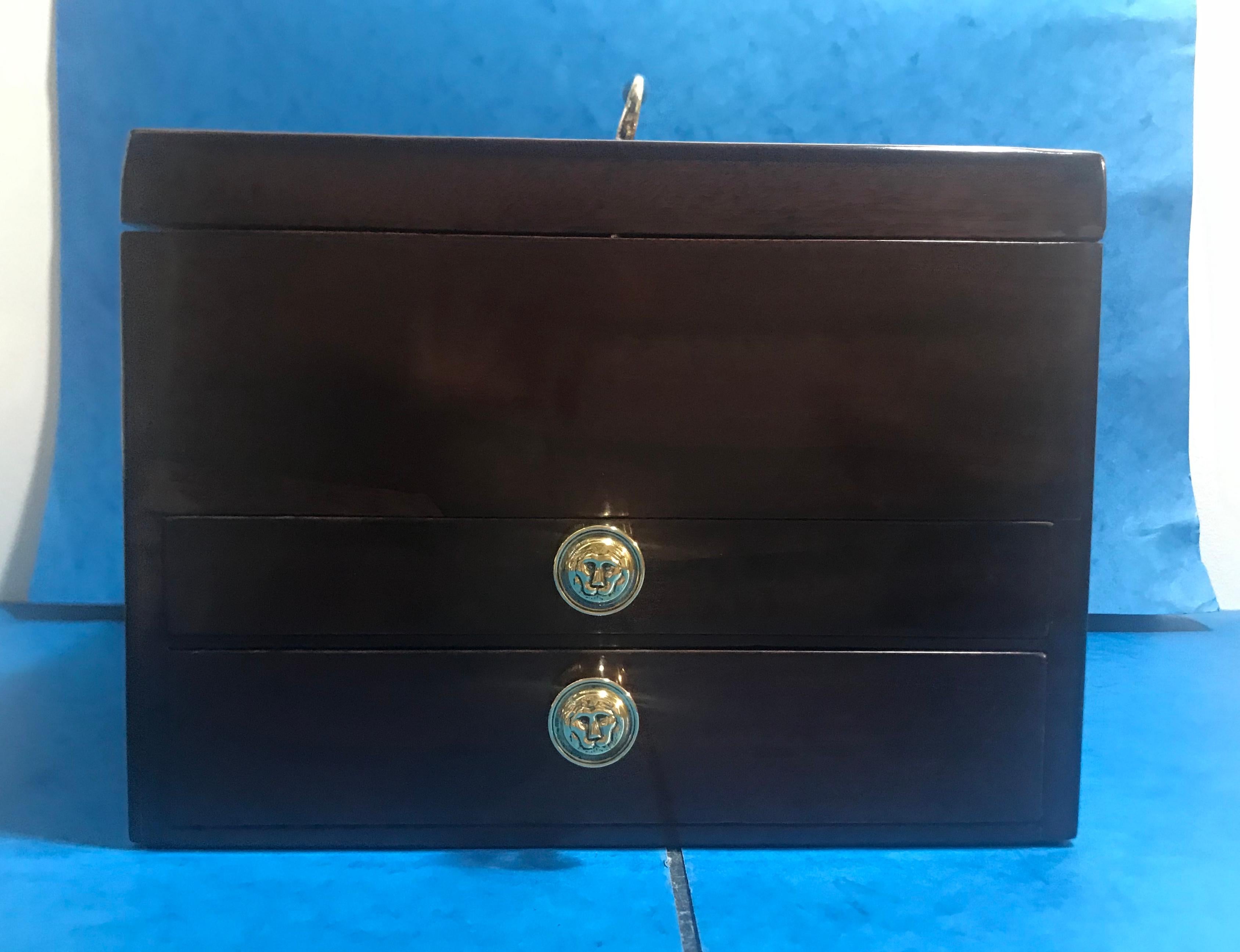 19th Century Rare Georgian Mahogany Jewellery Box For Sale