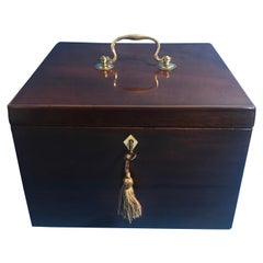 Antique Rare Georgian Mahogany Jewellery Box