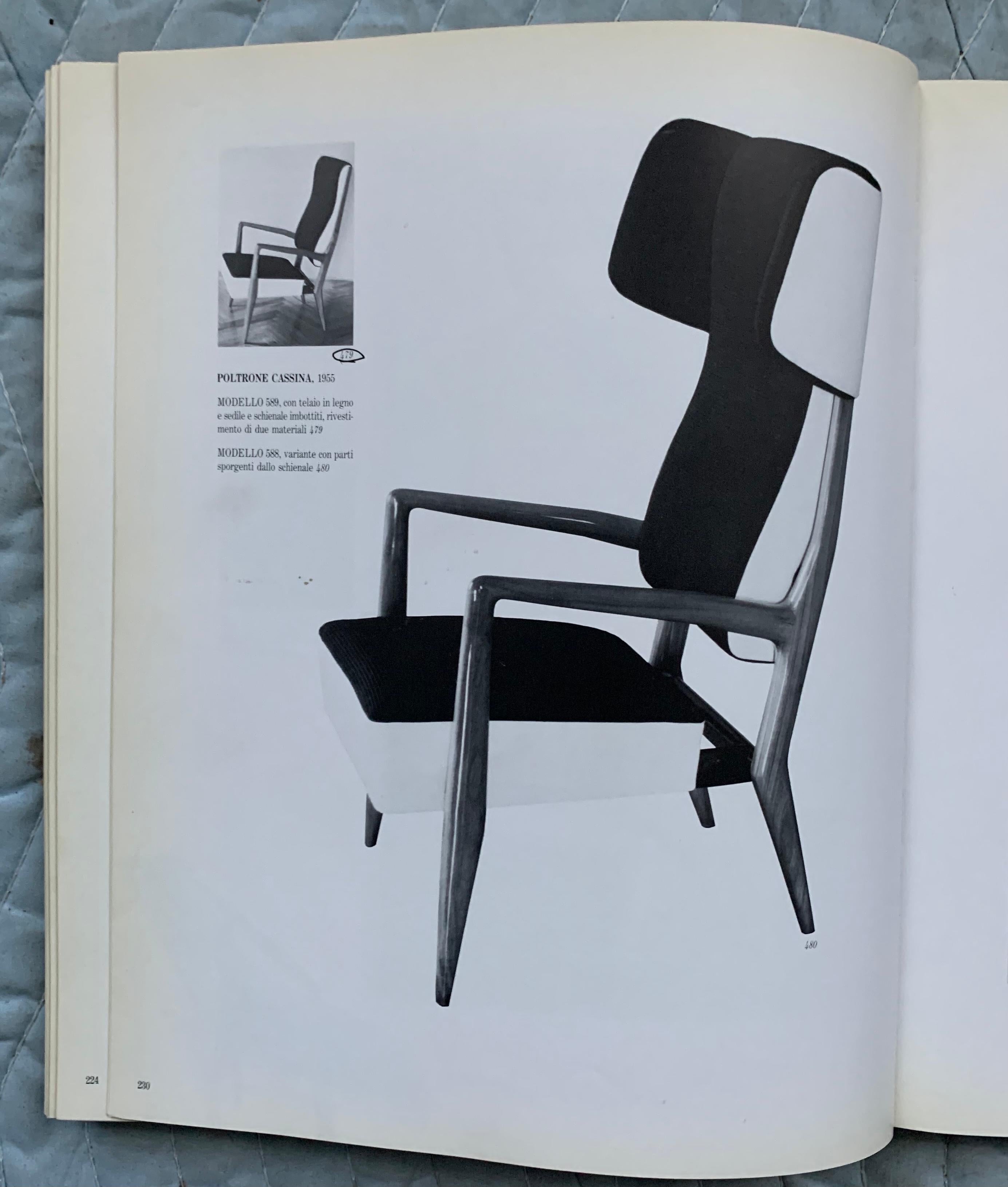 Rare Gio Ponti Amchair Manufactured by Cassina Model # 589, Made in 1955 In Good Condition In New York, NY
