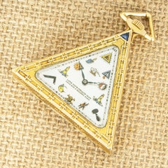 A Rare Gold Masonic Triangular Pocket Watch C1920