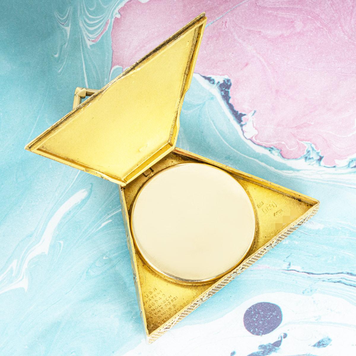 A Rare Gold Masonic Triangular Pocket Watch C1920 3