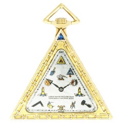 A Rare Gold Masonic Triangular Pocket Watch C1920