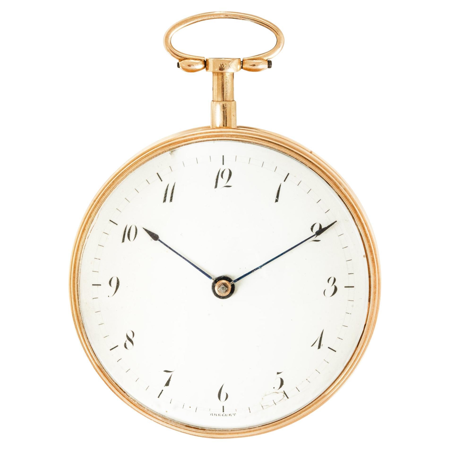 Raro reloj musical de repetición de cuartos de oro firmado Breguet C1820