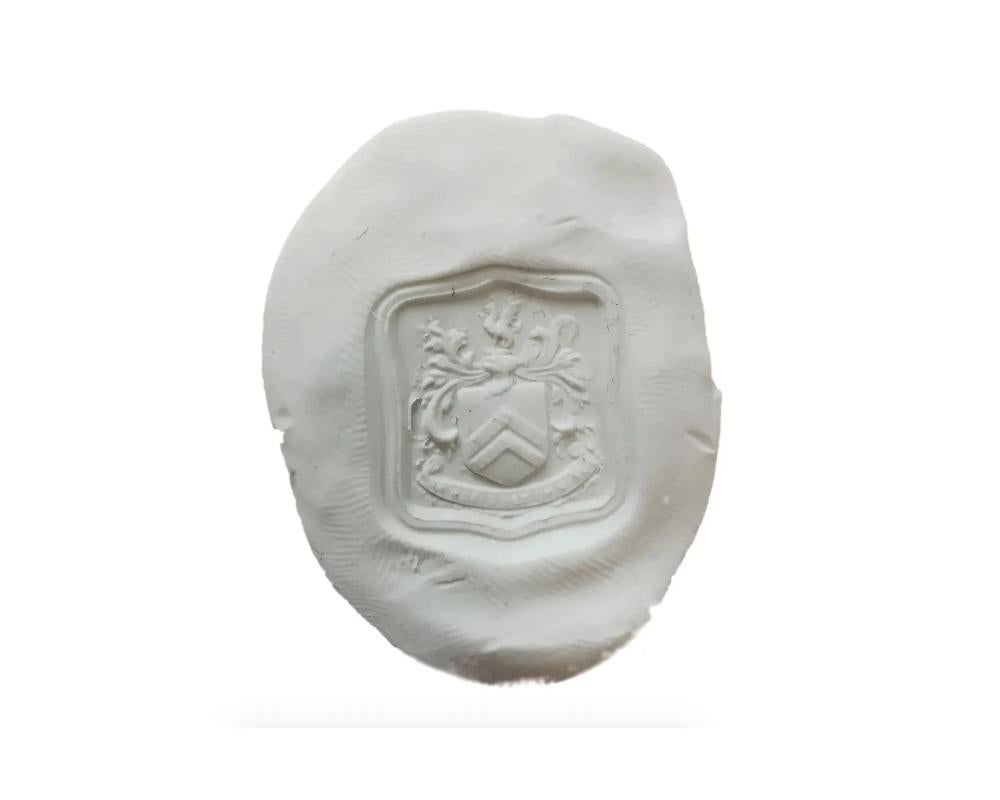 19th Century A Rare Graham Baron Ash Intaglio Heraldry Seal For Sale