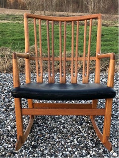 A rare Hans J. Wegner armchair Rocker in solid oak from the 1940s.