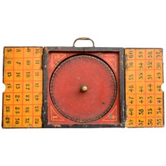 Used Rare Illegal Early 20th Century Folk Art English Gambling Roulette Bar Game