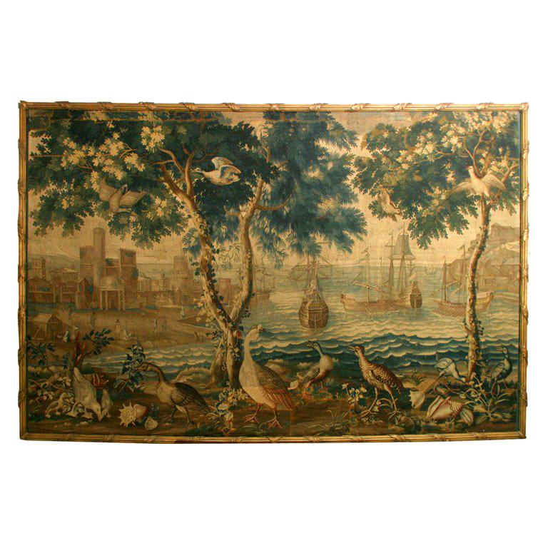 Rare et importante tapisserie française de style Louis XIV de Beauvais