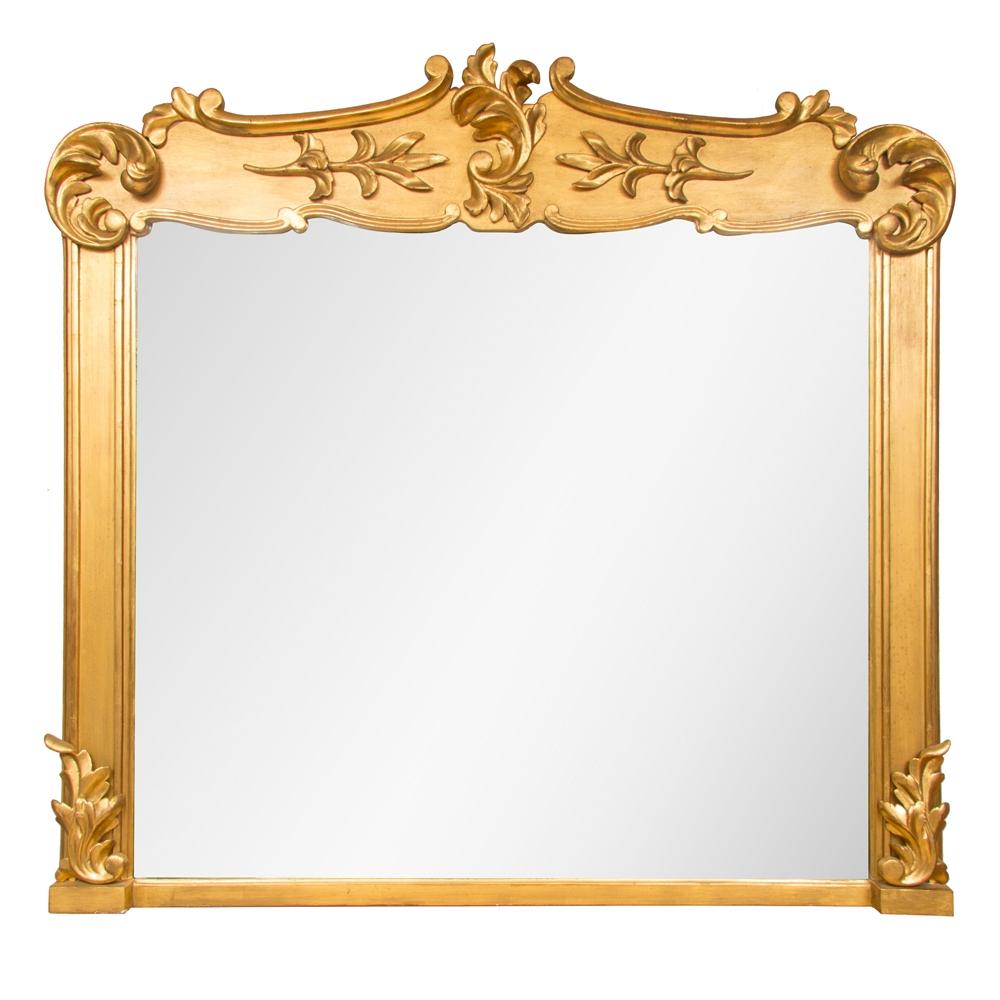 William IV Rare Irish Antique Gilded Overmantle Mirror