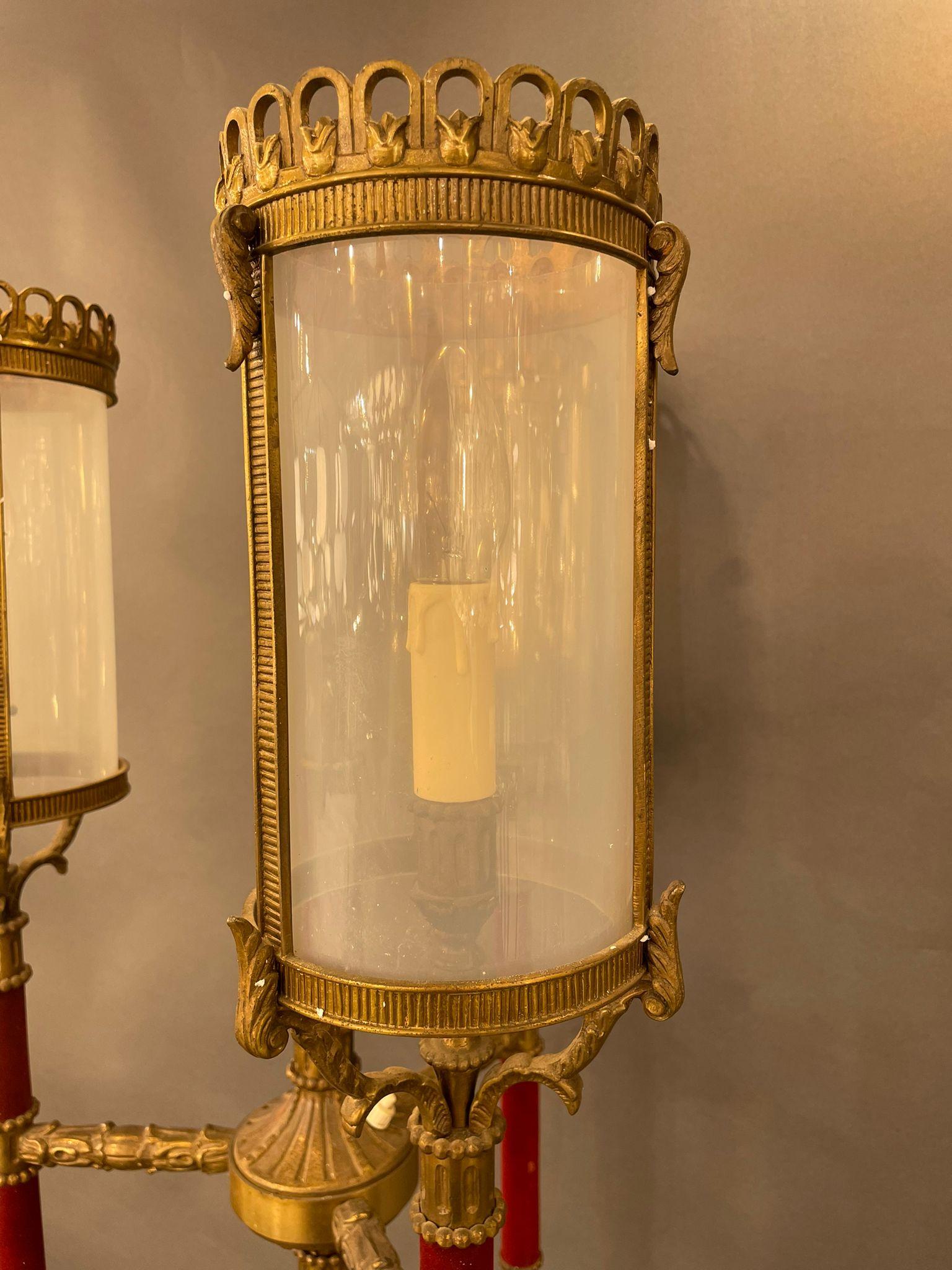Mid-20th Century Rare Floor Lamp in Bronze, Italy 1930s For Sale