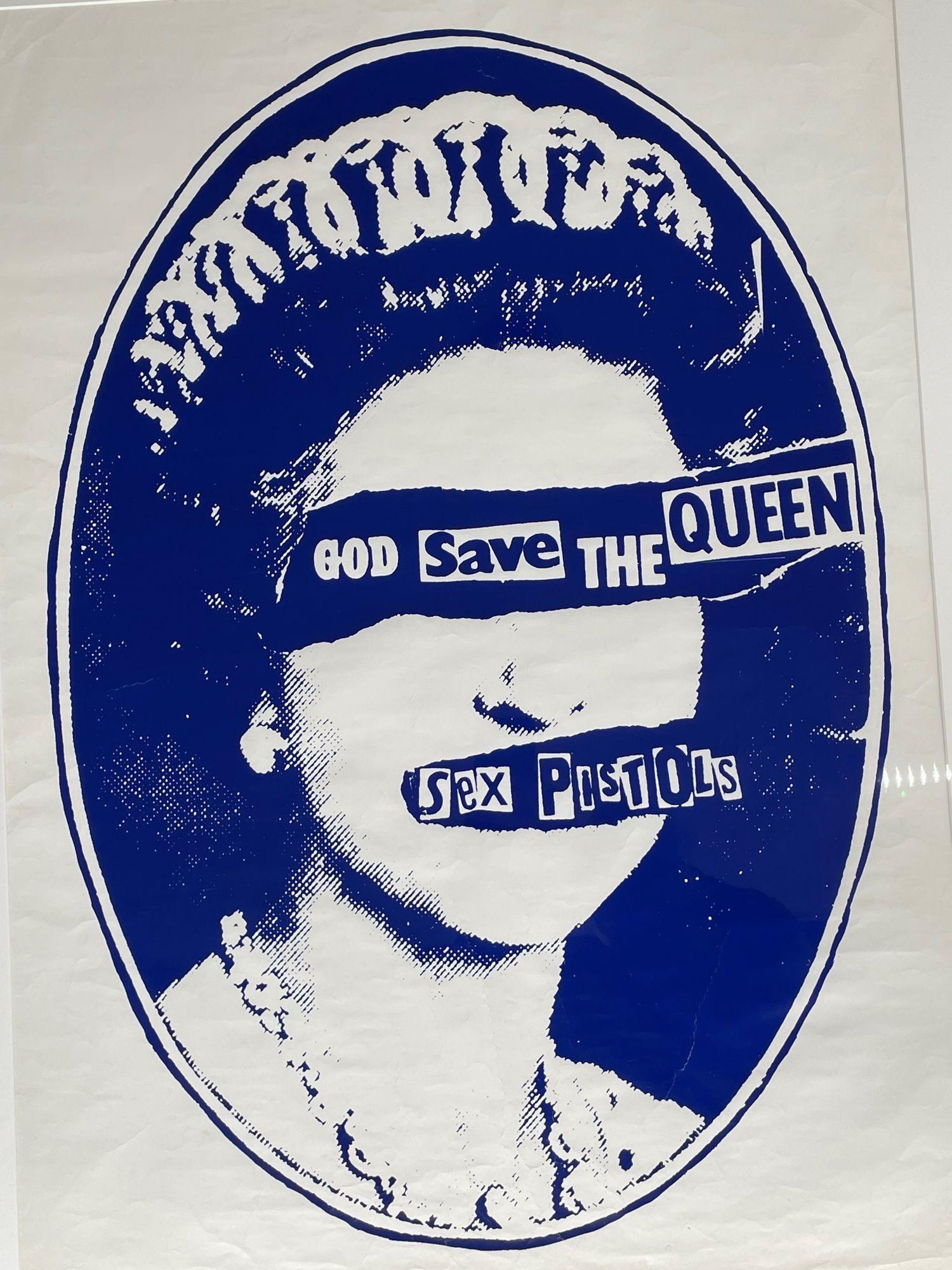 Une affiche de promotion rare de Jamie Reid pour The Sex Pistols « God Save The Queen », 1977 en vente 4