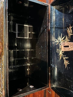 A rare Japanese Namban export lacquer coffer with Mon emblems