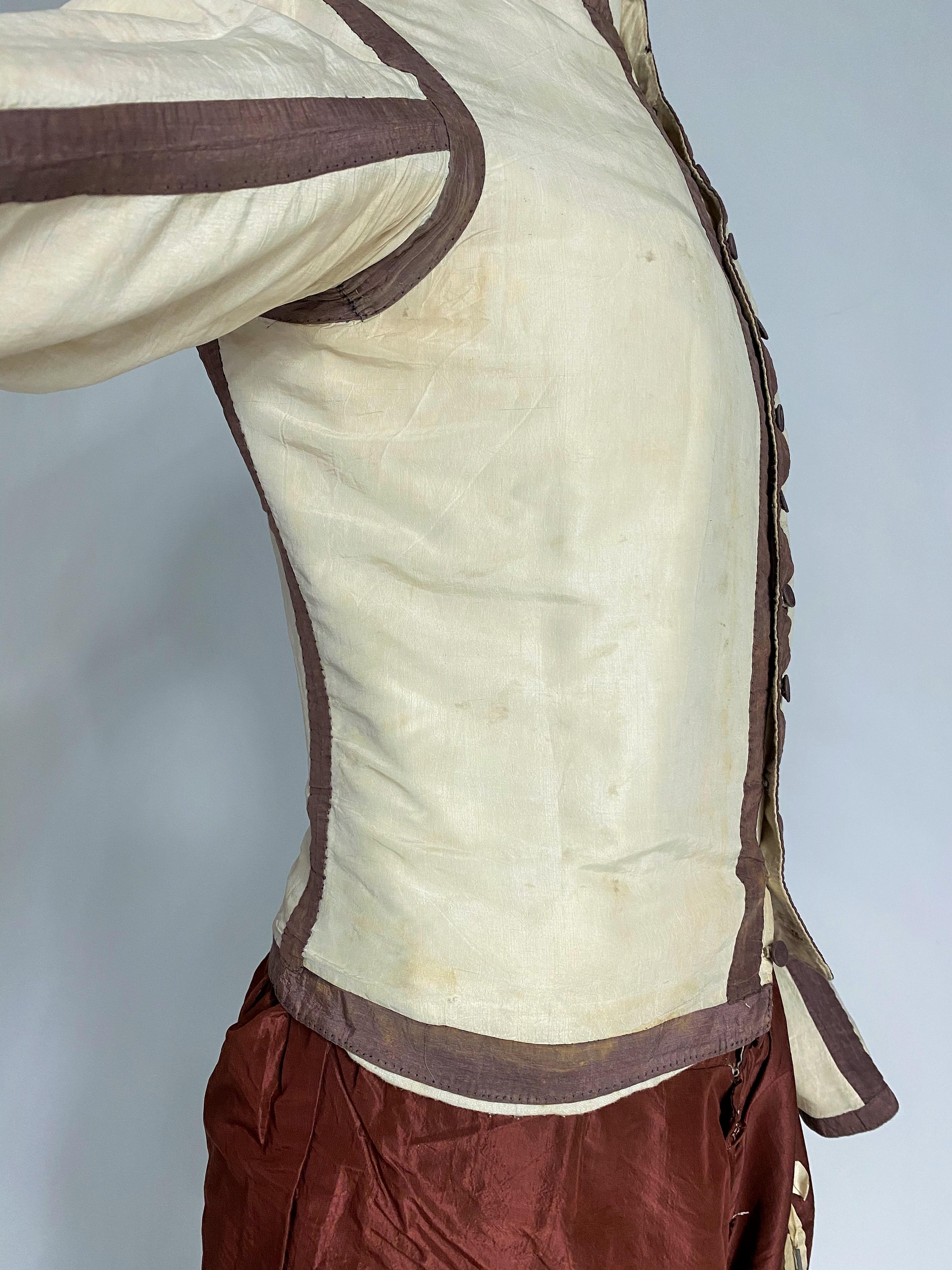 A Rare Jockey (?) Silk jumpsuit and breeches - England 18th century 4