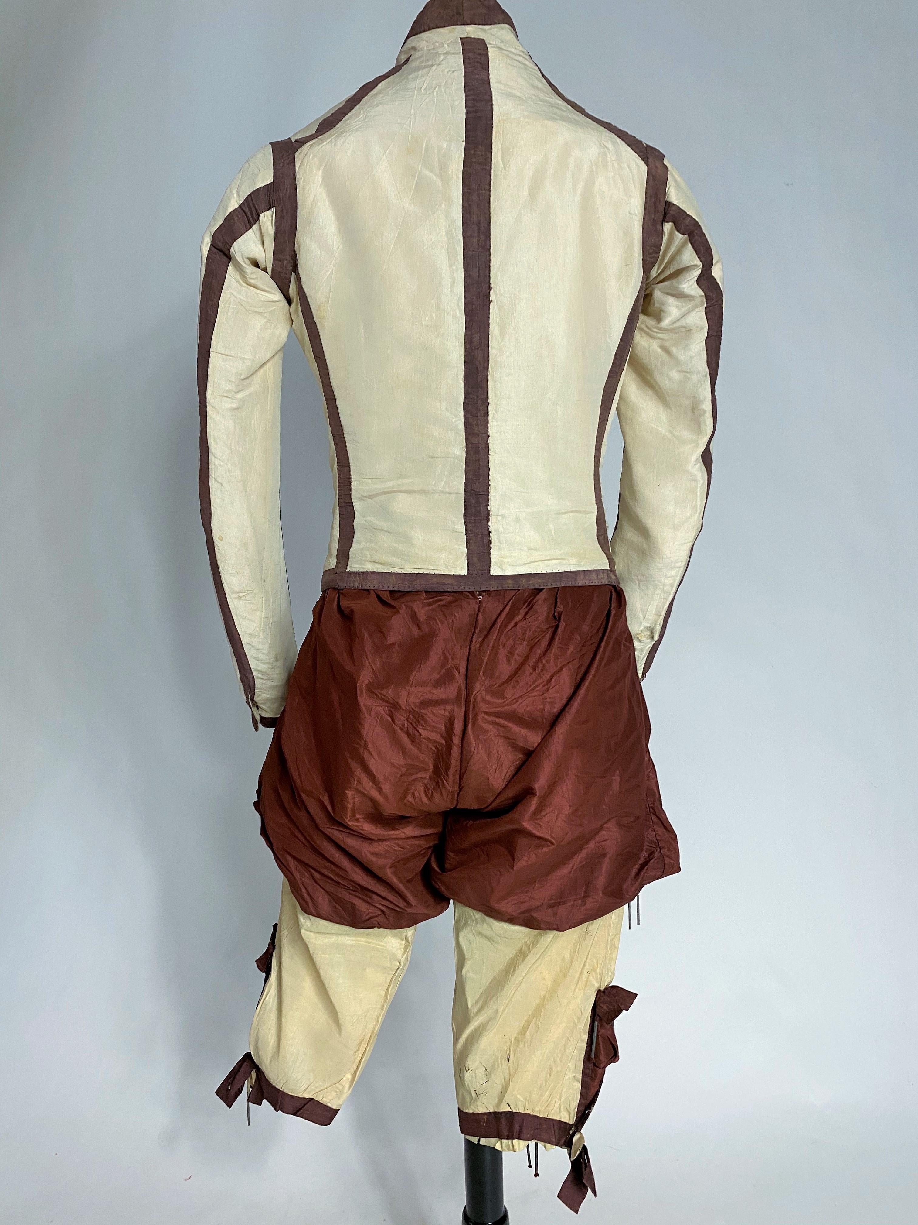 A Rare Jockey (?) Silk jumpsuit and breeches - England 18th century 6
