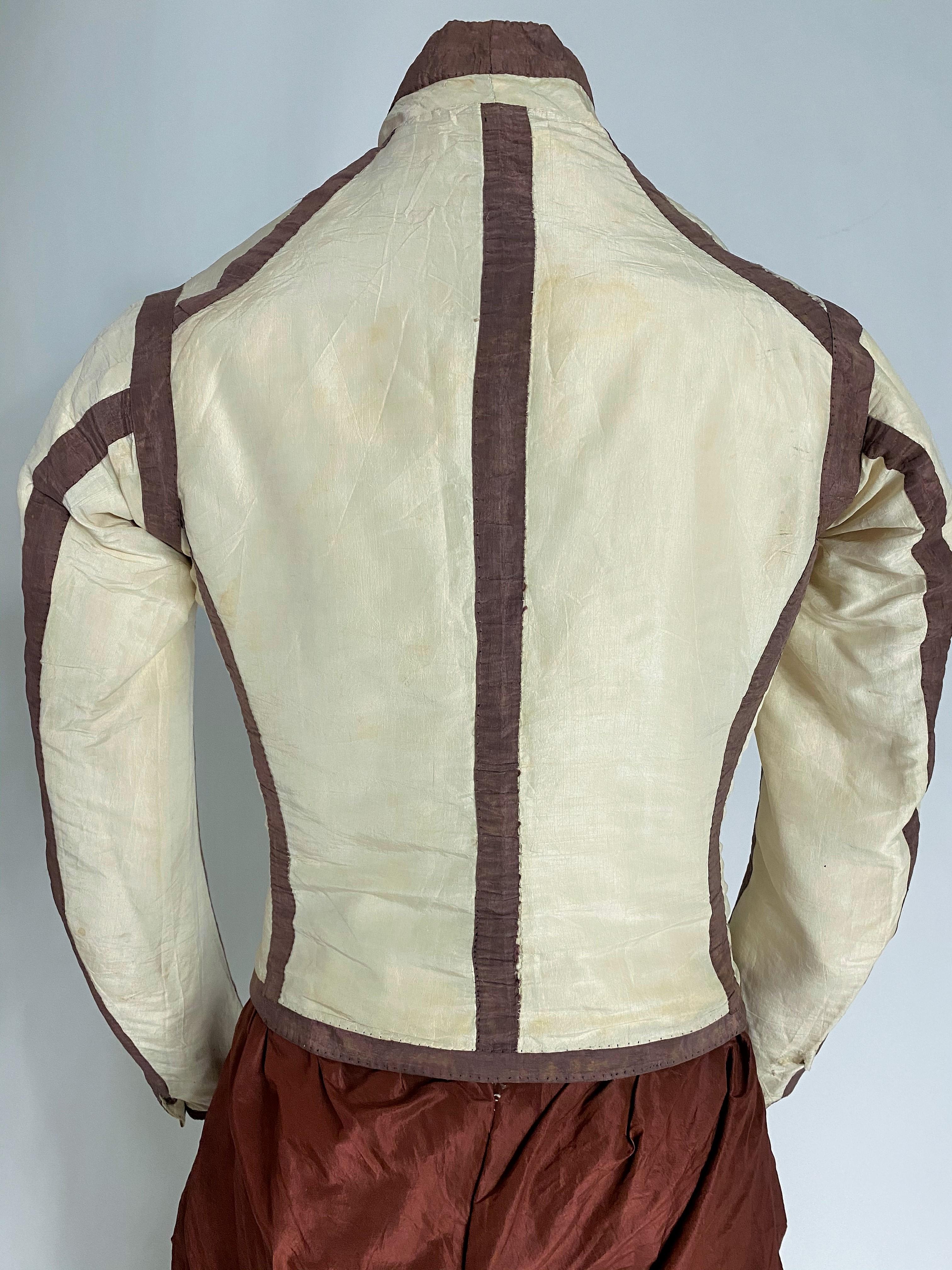 A Rare Jockey (?) Silk jumpsuit and breeches - England 18th century 7