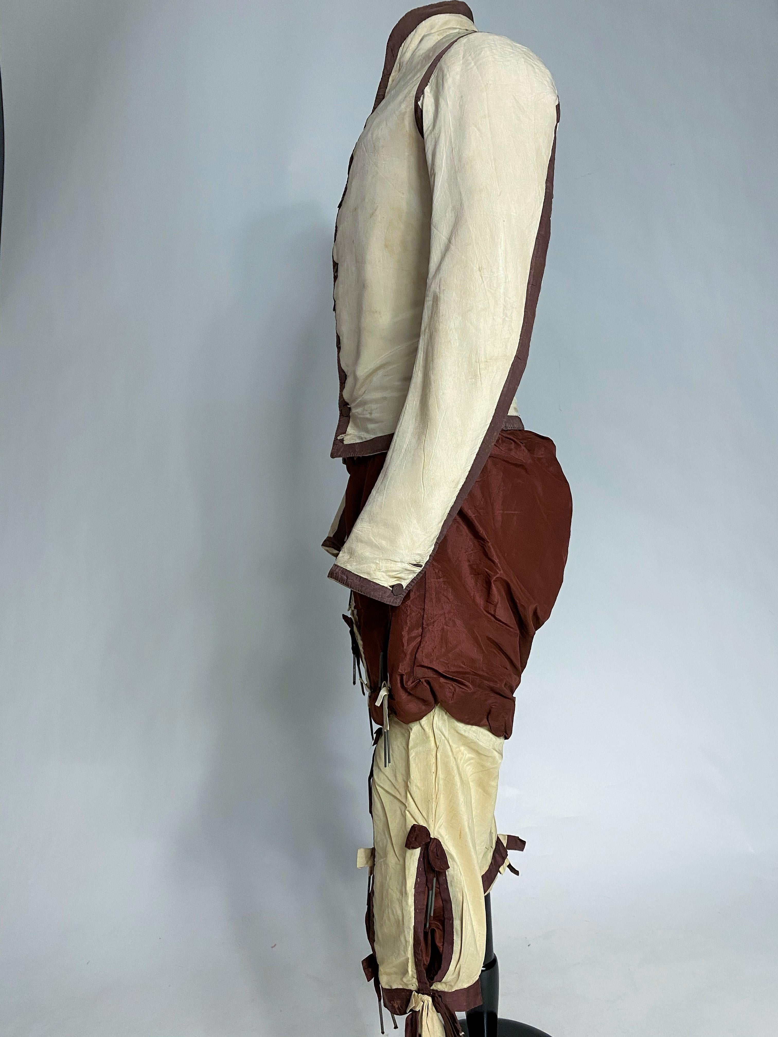 A Rare Jockey (?) Silk jumpsuit and breeches - England 18th century 8