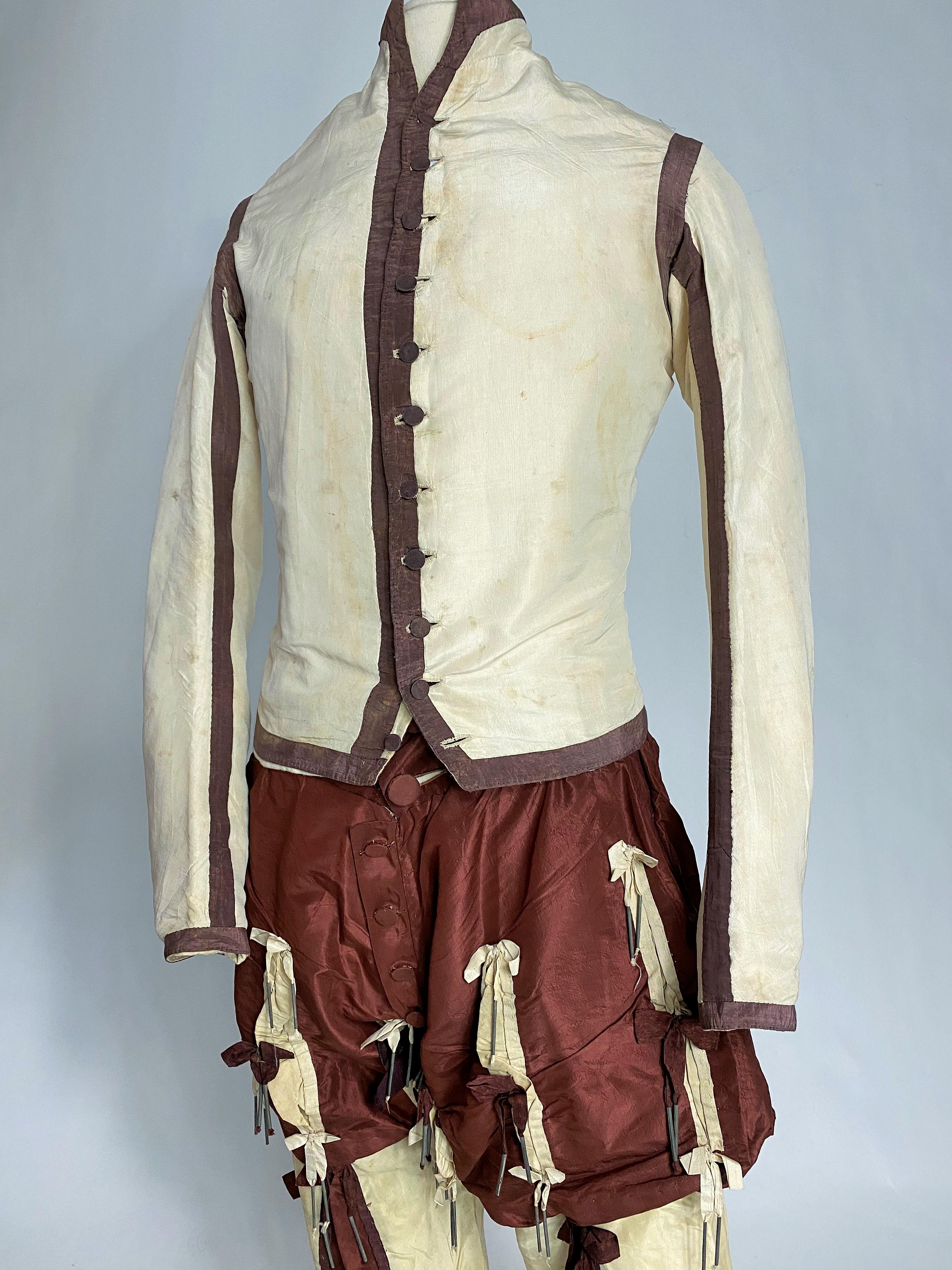 A Rare Jockey (?) Silk jumpsuit and breeches - England 18th century 11