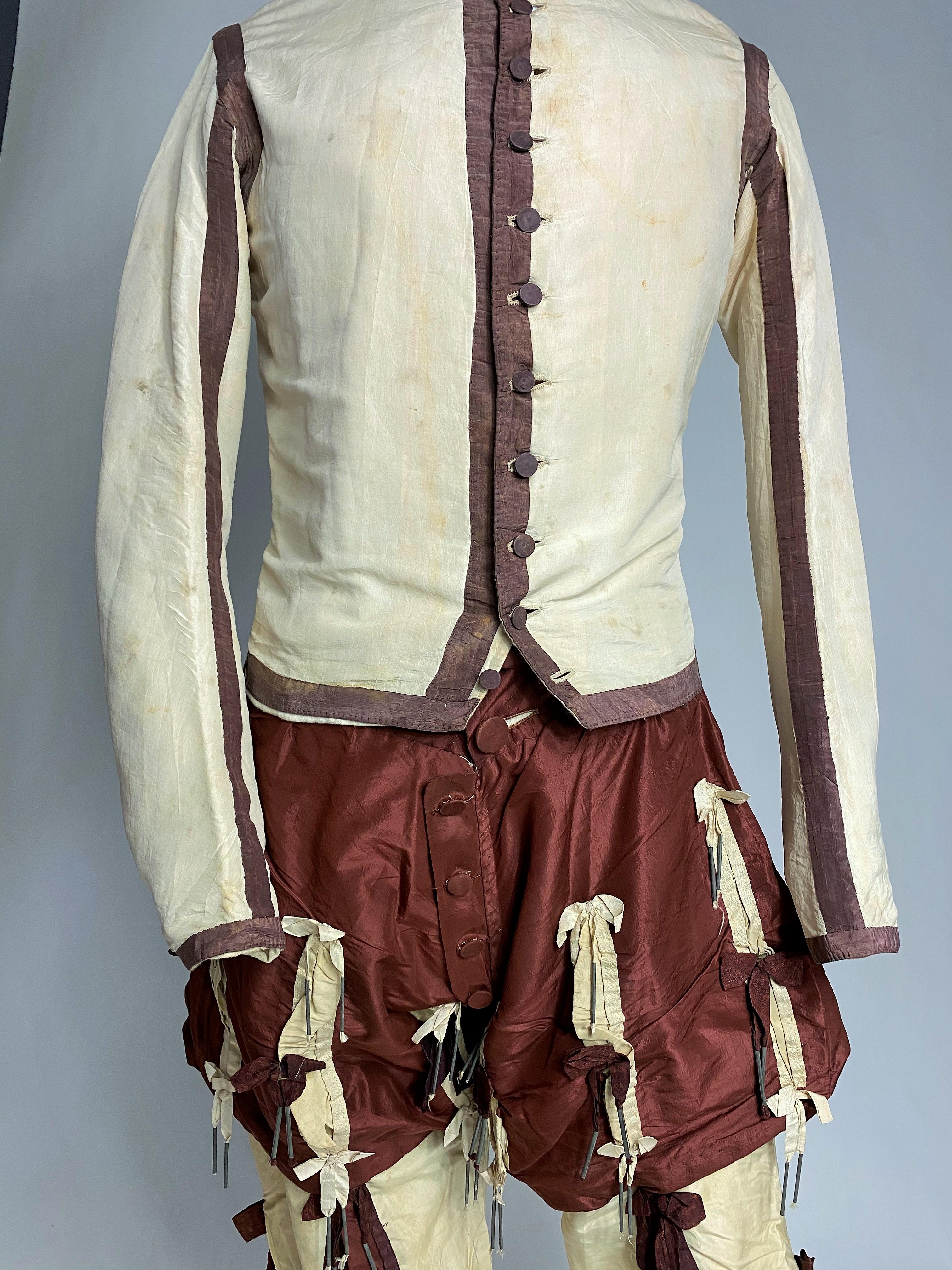 A Rare Jockey (?) Silk jumpsuit and breeches - England 18th century 12