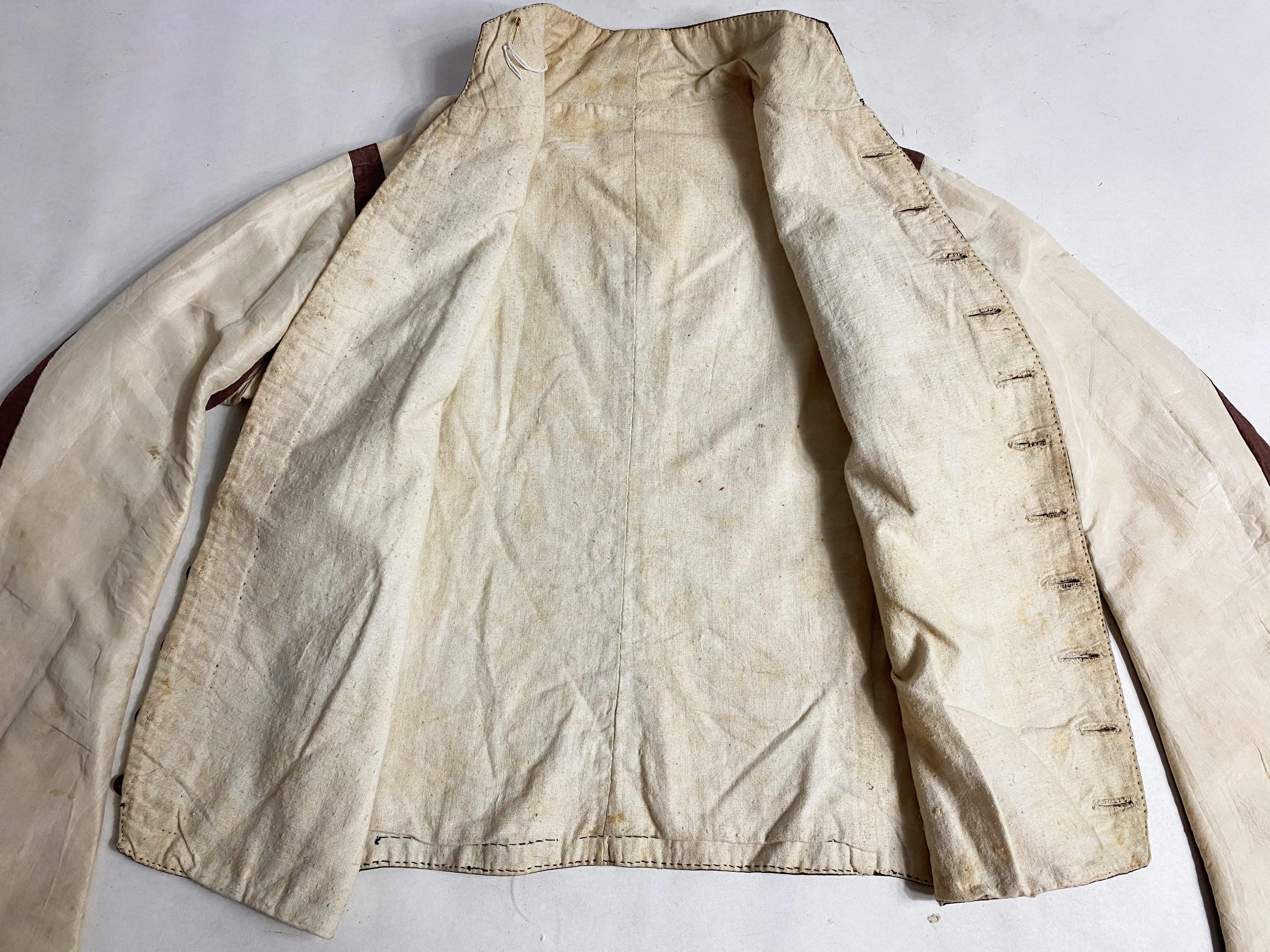 A Rare Jockey (?) Silk jumpsuit and breeches - England 18th century In Good Condition In Toulon, FR
