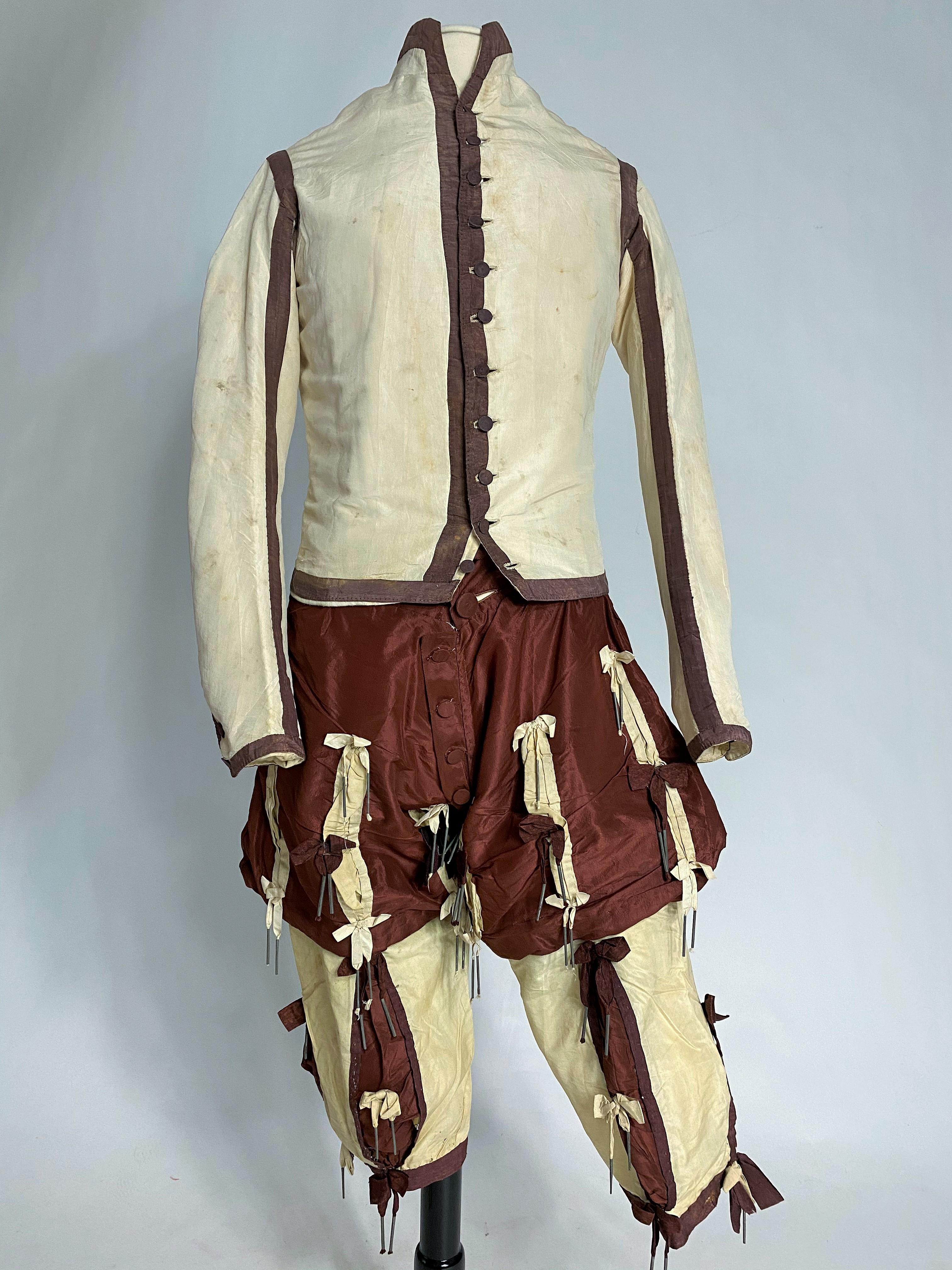 A Rare Jockey (?) Silk jumpsuit and breeches - England 18th century 1