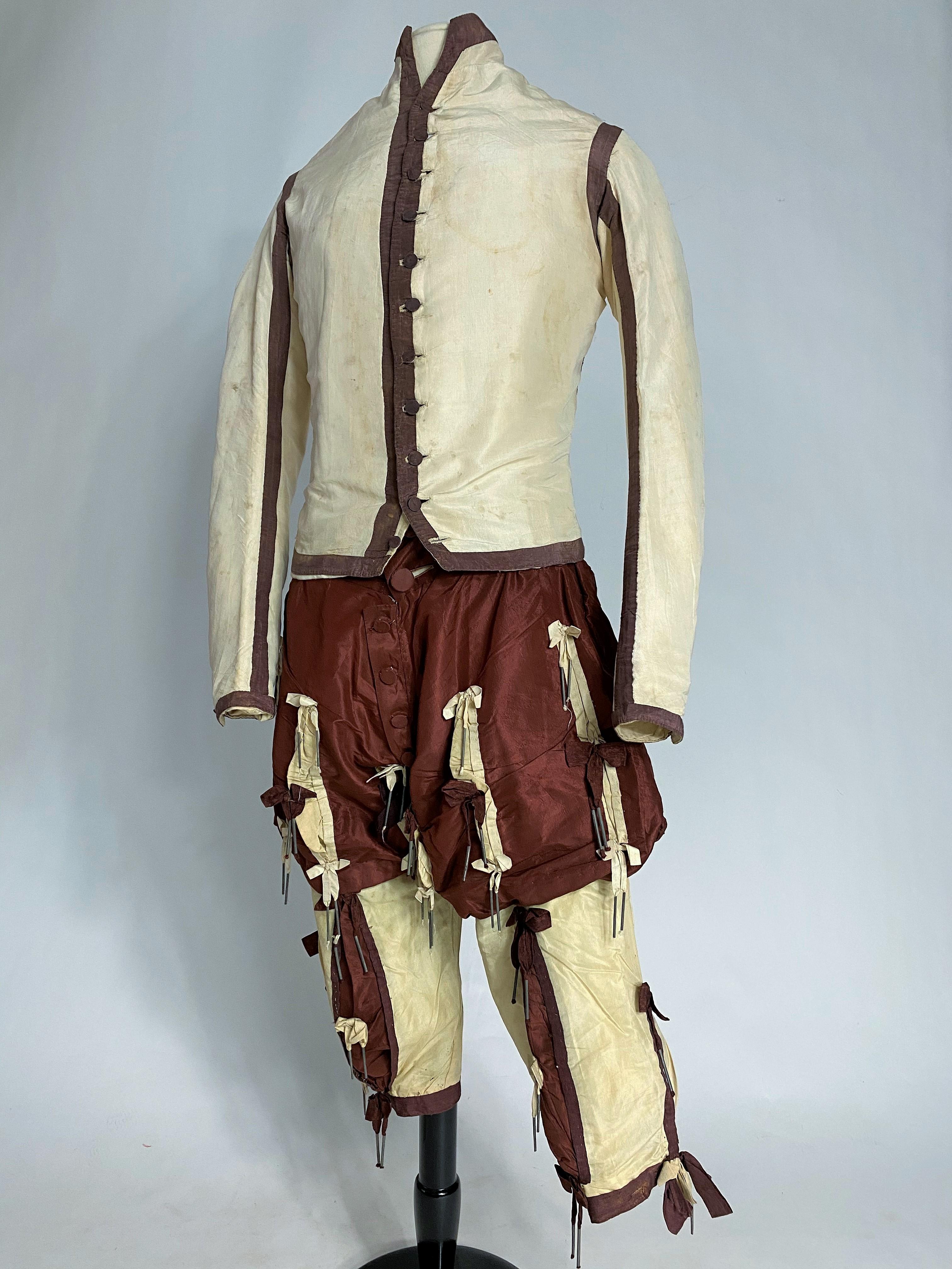 A Rare Jockey (?) Silk jumpsuit and breeches - England 18th century 2
