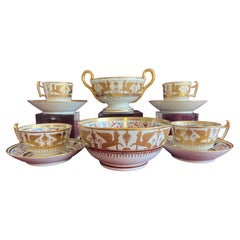 Antique Rare John Rose Coalport Porcelain Part Tea Set C.1812