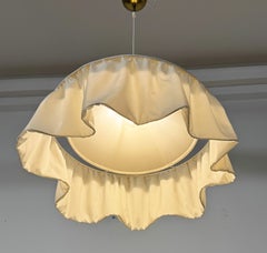 A Rare Josef Frank Cream Silk Pendant Lamp from 1950s