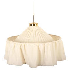 A Rare Josef Frank Cream Silk Pendant Lamp from 1950s